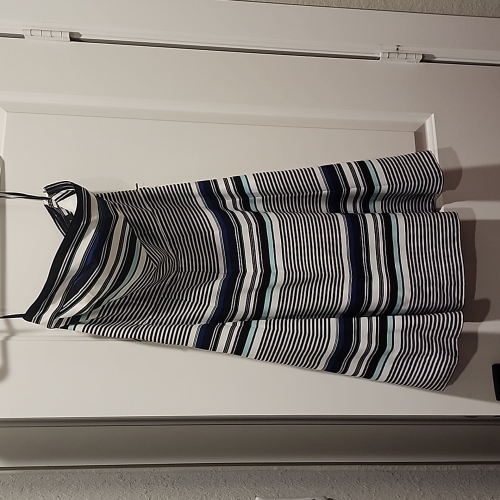 White House Black Market Strapless Striped Dress